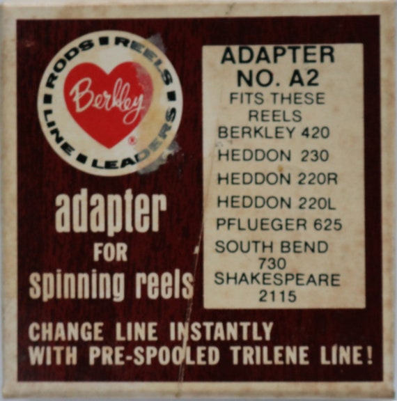 Berkley Adapter A2 for Spinning Reels: Berkley 420. Heddon230, 220R, 220L.  Pflueger 625. South Bend 730. Shakespeare 2115. 