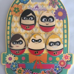 DISNEY PINS The INCREDIBLES 5 Pin Set As Shown