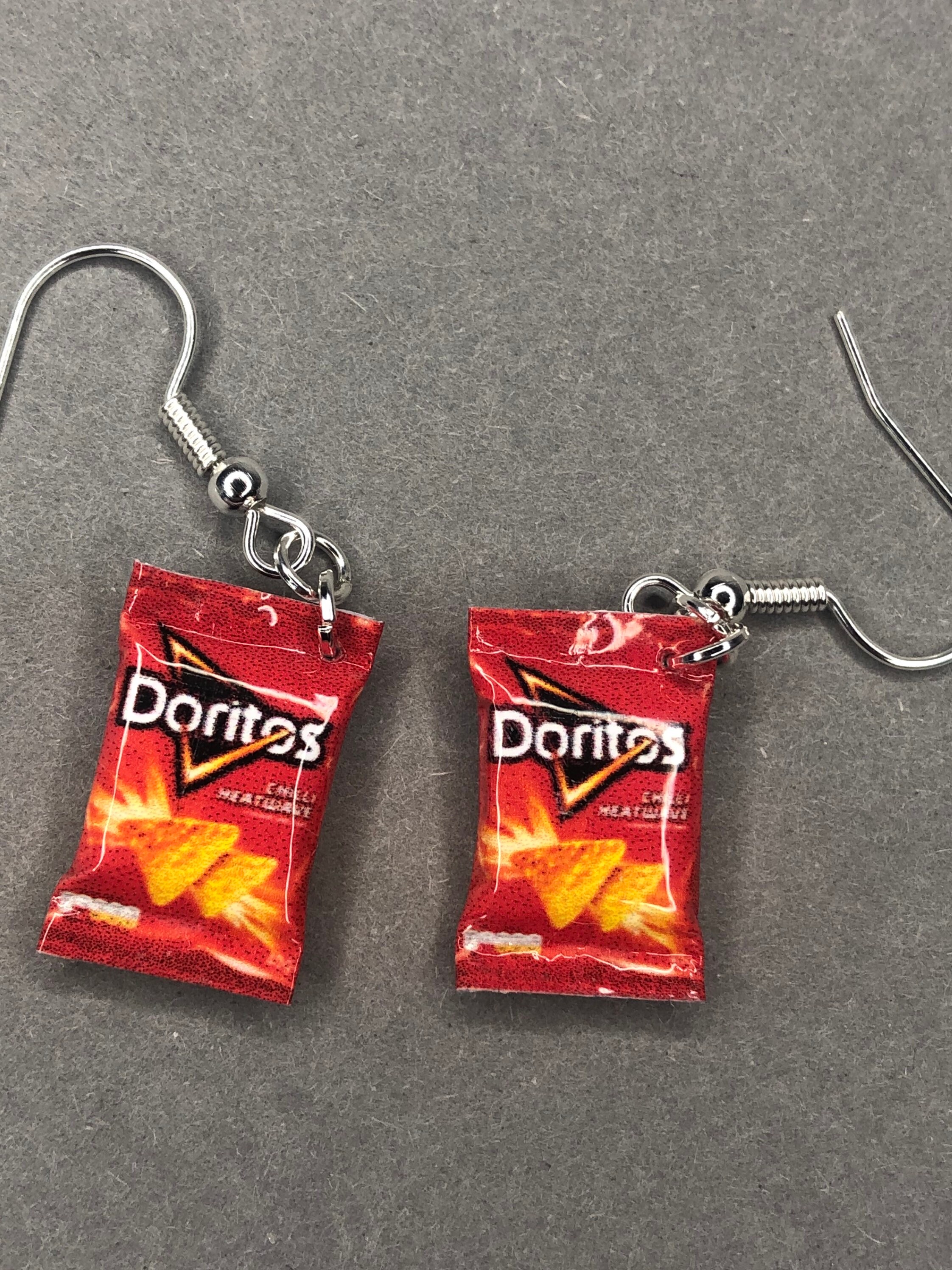 Doritos Chilli Heatwave Crisp/chip Packet Novelty Earrings Etsy UK