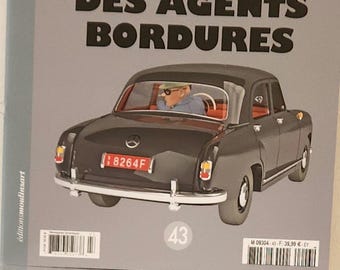 No43-Tintin collection d'automobile Hachette 1/24-La voiture des agents Bordures