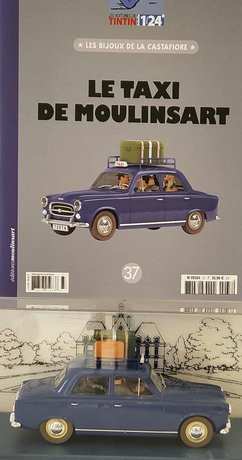 No-37-Tintin Kollektion d'automobile Hachette Tintin 1-24/ Le Taxi De Moulinsart