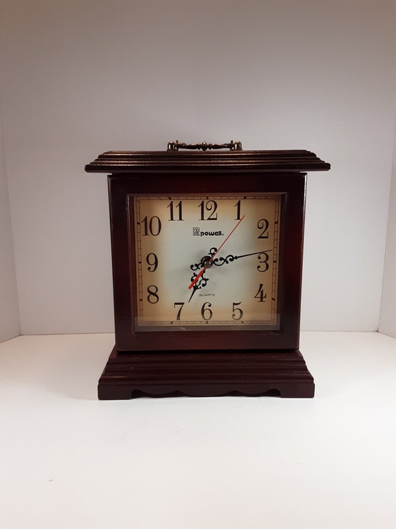 Powell Quartz clock jewelry box