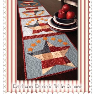 Patchwork Patriotic Table Runner Pattern*Summer Table Runner*Patriotic Table Runner*Summer Topper*Patriotic Runner*Summer Runner*