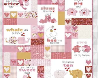 Be Mine Quilt Pattern by Meags and Me*Heart Quilt Pattern*Heart Quilt*Valentine Quilt*Applique Quilt*Valentine Quilt*Be Mine Quilt