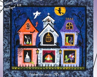 Witchy Shop Ladies Mini Quilt Kit by Sweet Season Quilts*Witch Mini Quilt Kit*Applique Mini Quilt*Laser Cut Mini Quilt*Halloween Mini*