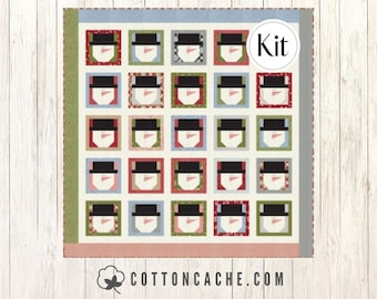 Snow Day Quilt Kit featuring On Dasher by Sweetwater (CCK 100157) Snow Day Quilt*Snowman Quilt*Quilted Snowman*Sweetwater Snowman*On Dasher*