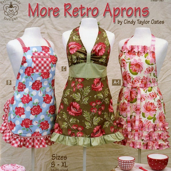 More Retro Aprons*Retro Aprons*Apron Pattern*Easy Apron Pattern*Vintage Apron Pattern*Adult Apron Pattern*Retro Aprons*Apron Patterns*Aprons