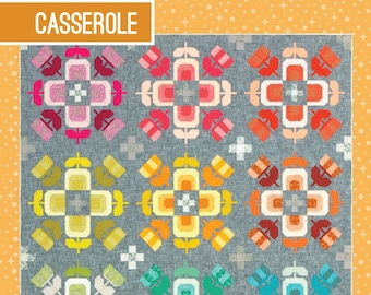 Casserole Quilt Pattern*Ombre Quilt Pattern*Rainbow Quilt Pattern*Square Quilt Pattern*Layer Cake Quilt*Elizabeth Hartman Quilt Patterns*