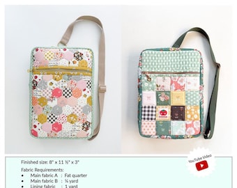 Swing & Sling Bag Pattern from Sewing Illustration by Minki Kim*Quilted Belt Bag*Belt Bag Pattern*Sling Bag Pattern*Fanny Pack Bag Pattern*