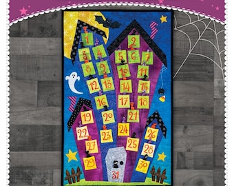 Halloween Countdown Calendar Pattern*Halloween Wall Quilt*Halloween Mini Quilt*Halloween Countdown*Halloween Calendar*Halloween Pattern*