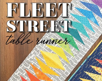 Fleet Street Table Runner Pattern*Table Runner Pattern*Fleet Street Pattern*Flying Geese Table Runner*Rainbow Runner*Table Runners*Modern*