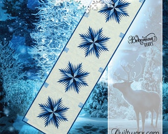 Winter Wonderland Snowflakes Table Runner Pattern