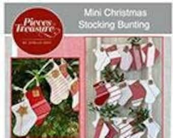 Mini Christmas Stockings Bunting Pattern by Pieces to Treasure