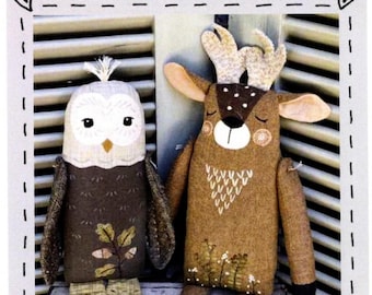 Forest Friends - Deer & Owl Pattern from Heart to Hand*Stuffed Animal Pattern*Deer Pattern*Owl Pattern*Stuffies*Deer Stuffed Animal