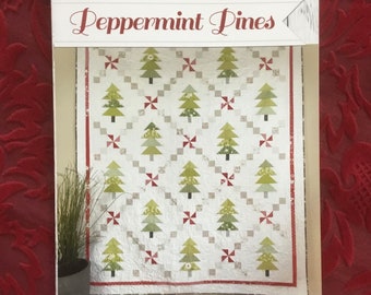 Erica Made Peppermint Pines Quilt Pattern*Peppermint Pines Pattern*Christmas Quilt*Christmas Tree Pattern*Tree Quilt*Holiday Quilt Pattern*