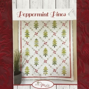 Erica Made Peppermint Pines Quilt Pattern*Peppermint Pines Pattern*Christmas Quilt*Christmas Tree Pattern*Tree Quilt*Holiday Quilt Pattern*