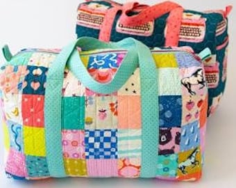 Patchwork Duffle Pattern by Knot & Thread Designs*Quilted Duffle Bag*Duffle Bag Pattern*Scrappy Duffle Bag Pattern*Giant Duffle Bag Pattern