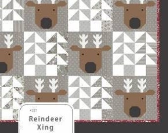 Reindeer Xing Quilt Pattern by Lella Boutique