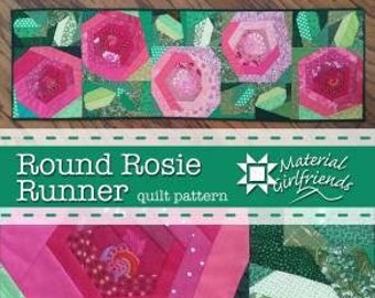 Round Rosie Runner Quilt Pattern by Material Girlfriends