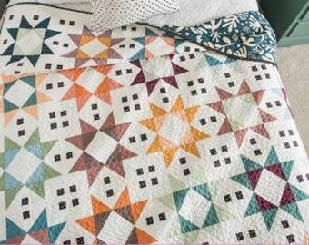 Tiled Stars II Quilt Pattern by Quilty Love