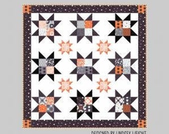 Spooktacular Stars Mini Quilt Pattern by Primrose Cottage Quilts