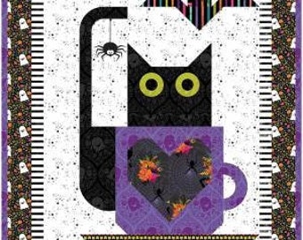 CatBOOccino Quilted Wall Hanging Pattern from Rebecca Mae Designs