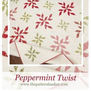 The Pattern Basket Peppermint Twist Quilt Pattern*Christmas Quilt*Christmas Star Quilt*Christmas Quilt Pattern*Peppermint Twist*Winter Star*
