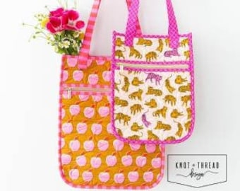 Everyday Quilted Tote Pattern from Knot and Thread Designs