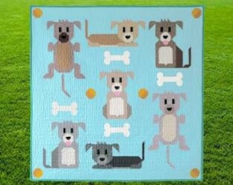 Tail Wags A Puppy Quilt Pattern from Art East Quilting CO*Dog Quilt*Dog Quilt Pattern*Puppy Quilt*Dog Pattern*Puppy Quilt Pattern*Dogs*Dog*