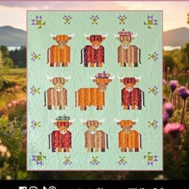 Cow Quilt Block Pattern - Etsy