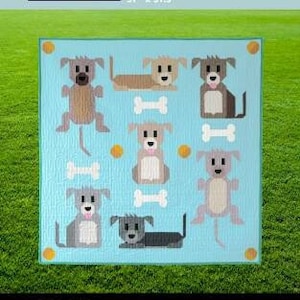 Tail Wags A Puppy Quilt Pattern from Art East Quilting CODog QuiltDog Quilt PatternPuppy QuiltDog PatternPuppy Quilt PatternDogsDog image 1