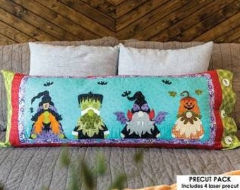 Spooky Time Gnomes Bench Pillow Precut Pack by Whole Country Caboodle