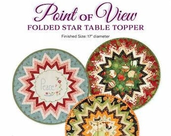 Point of View Topper Pattern by PlumEasy Patterns*Table Topper Pattern*Folded Star Pattern*Star Table Topper Pattern*Star Topper*Folded Star