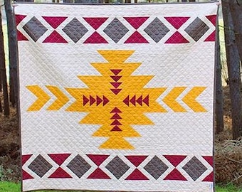 Cashel Quilt Pattern by Rope & Anchor Trading Co*Rustic Quilt Pattern*Southwest Pattern*Aztec Quilt Pattern*Modern Quilt*Southwestern Quilt*