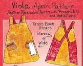 Viola Apron Pattern*Crisscross Apron*Apron Pattern*Easy Apron Pattern*No Tie Apron Pattern*Adult Apron Pattern*Mary Mulari Aprons*Apron