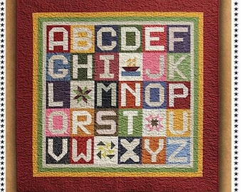 Mini Alphabet Quilt Pattern by Primitive Gatherings