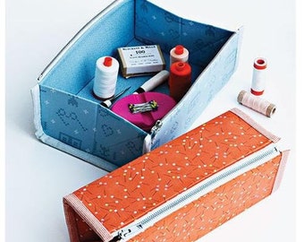 Zip Up Tray Pouch Pattern by Aneela Hoey*Zip Up Tray Pouch*Zipper Bag*Bag Pattern*Bag Pattern*Bag*Quilted Bag*Make Up Bag*Pouch Pattern*