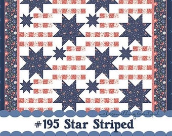 Star Striped Quilt Pattern by Coriander Quilts