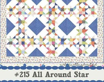 All Around Star Quilt Pattern by Coriander Quilts*Calico Quilt Pattern*Star Quilt*Star Quilt Pattern*Calico Star Quilt*Corey Yoder Quilt*