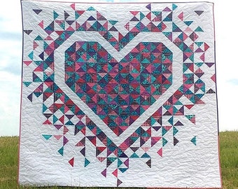 Exploding Heart Quilt Pattern