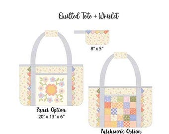 Prairie Quilted Tote & Wristlet Pattern by My Sew Quilty Life