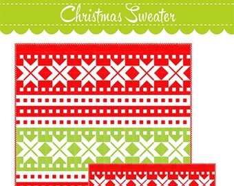 Christmas Sweater Quilt Pattern by Fig Tree
