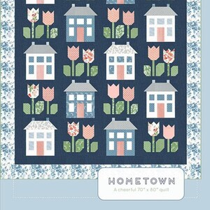 Hometown Quilt Pattern by Thimble Blossoms*Hometown Quilt Pattern*Hometown Quilt*House Quilt*Dwell Quilt*House Pattern*Dwell Hometown Quilt*