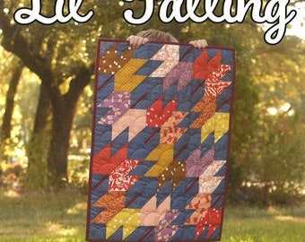 Lil Falling Quilt Pattern by Running Doe*Quilted Fall Mini*Fall Mini Quilt*Autumn Leaves Mini*Maple Leaf Quilt*Fall Leaves Quilt*Autumn*
