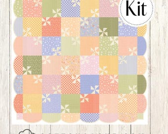 Pinwheel Picnic Quilt Kit featuring Pastel Prairie by My Sew Quilty Life (CCK 100206)