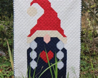 Mrs.Tomte Quilt Pattern by Rope and Anchor Trading Co*Gnome Mini Quilt*Christmas Gnome Quilt*Gnome Quilt*Gnomes*Christmas Gnomes*Gnome