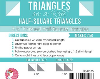 Triangle On A Roll Half Square 3.75"