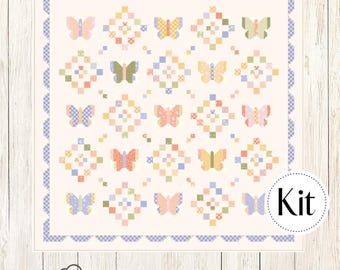Sweet Flutters Quilt Kit featuring Pastel Prairie by My Sew Quilty Life (CCK 100206)