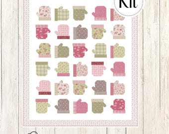 Mitten Smitten Quilt Kit featuring A Very Sweet Christmas by Bunny Hill Designs (CCK 100193)