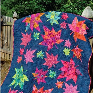 Wind Blown Quilt Pattern*Fall Leaves Quilt*Fall Quilt Pattern*Autumn Quilt*Maple Leaf Quilt*Fall Leaves Quilt*Autumn Leaves Quilt*Leaves*
